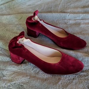 Everlane velvet heeled day glove heels